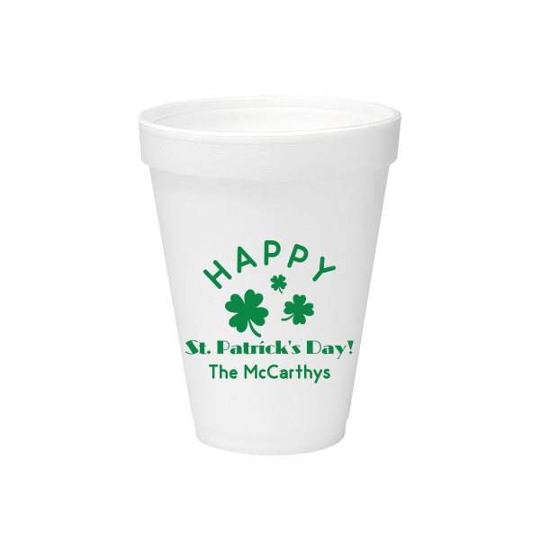 Happy St. Patrick's Day Foam Cup