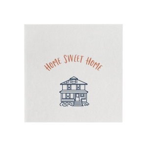 Our custom Fog Cocktail Napkins - 2 Color with Satin Copper Penny Foil and Matte Navy Foil has a Line House 2 graphic and is good for use in Home themed parties and will impress guests like no other. Make this party unforgettable.