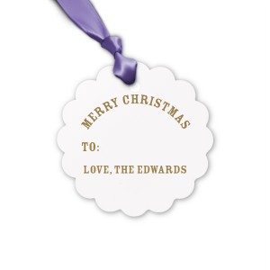 ForYourParty's chic Leaf Fern Petal Gift Tag with Satin Lipstick Red Foil will look fabulous with your unique touch. Your guests will agree!