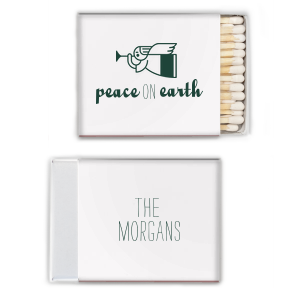Our beautiful custom Natural Frost White Candle Matchbox with Matte Spruce Foil Color has a Angel 2 graphic and is good for use in Christian Symbols, Christmas themed parties and are a must-have for your next event—whatever the celebration!