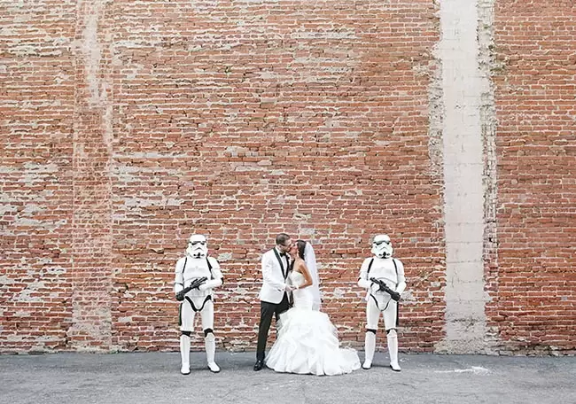 Star Wars ultra themed wedding photo