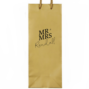The Bold Mr. + Mrs. Party Bag is a perfect addition to your next weeding or momentous party event. The trendy and popular design features your choice of customizable text to best personalize your own message.