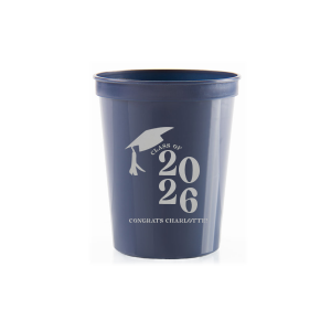 Celebrate the big day with the Bold Year Graduate Cap Cup, customized with the graduate's name and the significant year in a standout bold font, crowned by a stately graduation cap graphic. Perfect for toasting to success at any graduation celebration.