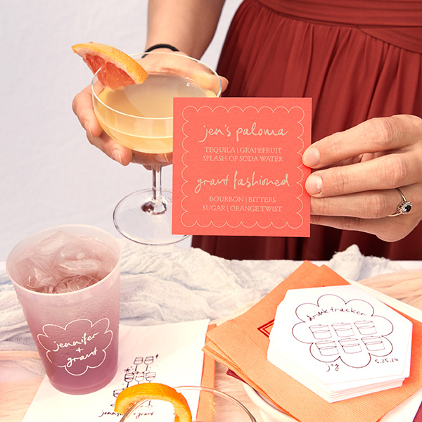 Kitchy Cocktail Hour Signature Drink Place Card