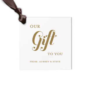 Here's a must have for your next celebration. Decorate your gift like never before and surprise your loved ones with this Our Gift To You Letterpress Tag. Everyone will love it!