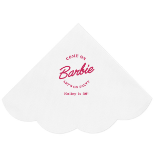 Get this amazing personalized Barbie Birthday Napkin ready for your birthday party, all you have to do is put your name on it and you are good to go! Surprise your closest ones with breath-taking things!
