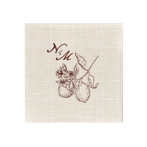 Why don't you choose a unique decoration for your next party? This chic Napkin with your initials written on it and a cute floral design will match perfectly. It will definitely give the vibe that you are looking for. 