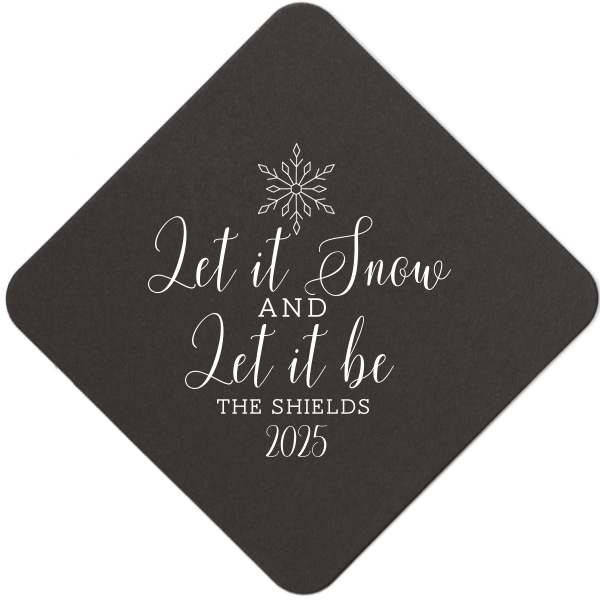 Our beautiful custom Blush with Kraft back Ornament Coaster with Matte Fuchsia Foil has a Snowflake4 graphic and is good for use in Christmas, Holiday themed parties and will look fabulous with your unique touch. Your guests will agree!