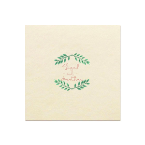 Our custom Ivory Linen Like Custom Photo + Foil Cocktail Napkin with Shiny Leaf Foil will impress guests like no other. Make this party unforgettable.