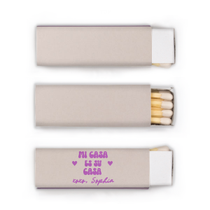 With a classic phrase and an inviting design, these matches are the perfect way to make any home feel like a cozy and welcoming place. The simple bold design and heartfelt message will add a personal touch to any gathering.