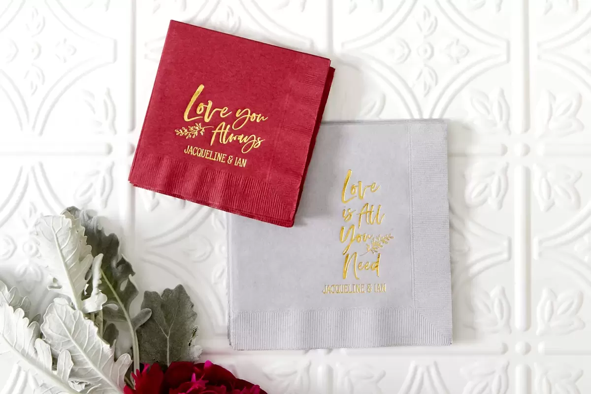 coordinating wedding napkins