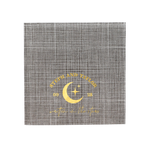 Set a celestial stage for your nuptials with the Celestial Matrimony Napkin, displaying the couple's names arched above a moon and stars, framed by the wedding date, and finished with the romantic phrase "Written in the Stars." A heavenly touch for your star-crossed celebration.