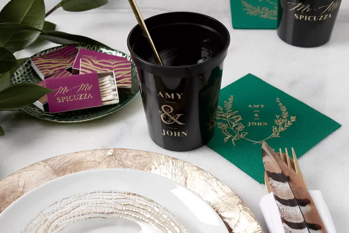 custom designed wedding accessories to incorporate animal print into your wedding style