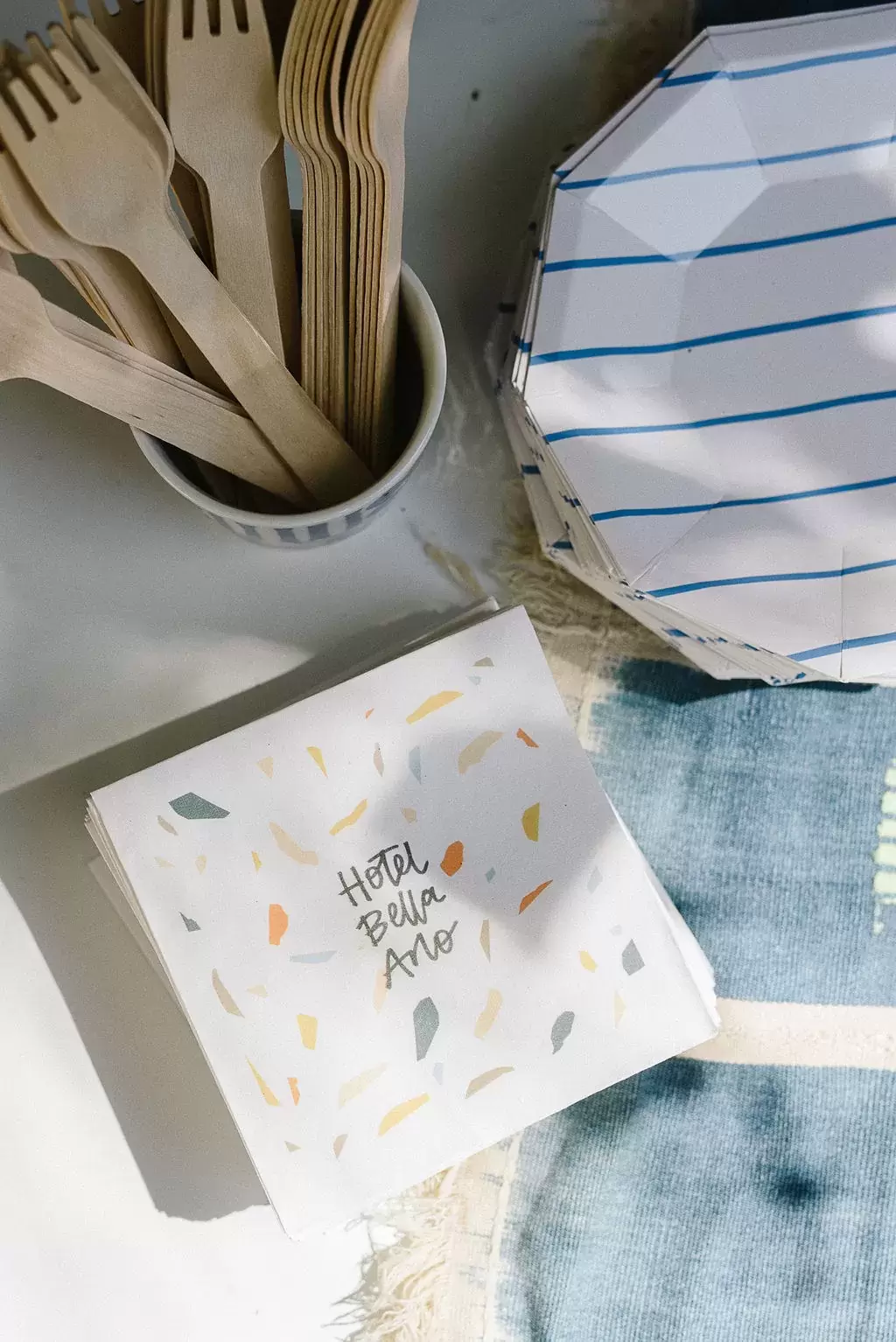 custom designed full color napkins, created to match the birthday party invites