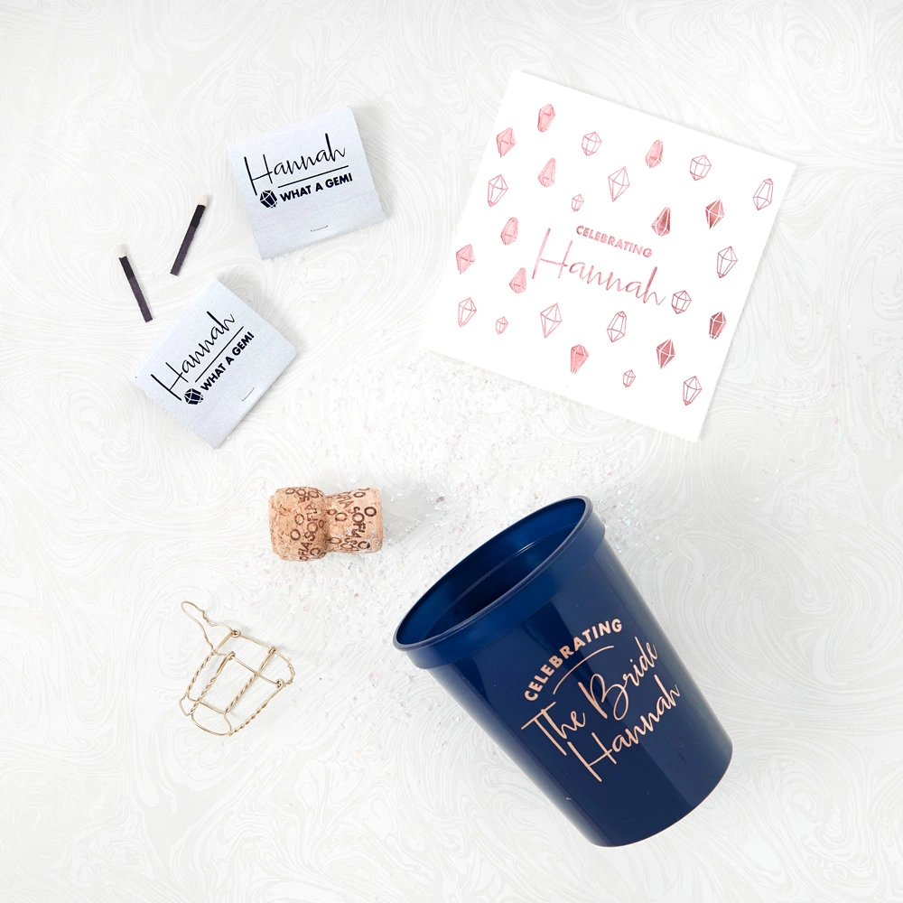 custom designed matches in gemstone bridal party theme make a great party favor