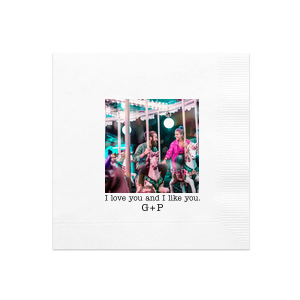 I Love You Custom Photo Napkin