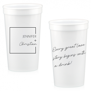 Our custom Frame Names Cup with custom Ink Colors will give your party the personalized touch every host desires.