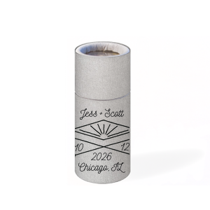 ForYourParty's elegant Shimmer Silver 30 Strike Matchbook with Matte Black Foil has a Diamond Arrow graphic and is good for use in Wedding themed parties and can be personalized to match your party's exact theme and tempo.