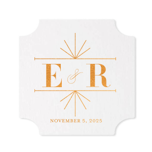 Our custom Black with Silver back Deco Coaster with Shiny Sterling Silver Foil Color has a Line Frame graphic and is good for use in Frames themed parties and will add that special attention to detail that cannot be overlooked.