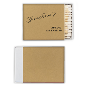 These personalized matches written with script name are the perfect way to add a personal touch to any space. They’re ideal for setting the mood in an apartment, condo, or house. With a clean and elegant design, they’re sure to please the eye as well as the match