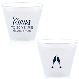 9 oz. Frost Flex Plastic Cups, Personalized Plastic Cups