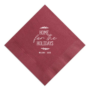 ForYourParty's chic Cranberry Cocktail Napkin with Shiny 18 Kt Gold Foil will give your party the personalized touch every host desires.