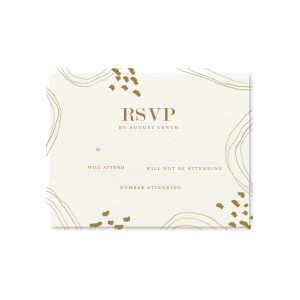 Our beautiful custom Stardream Crystal White Foil Stamped RSVP Card with Shiny Sterling Silver Foil will add that special attention to detail that cannot be overlooked.