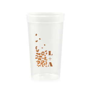 Our Leopard Pattern Initials Cup is good for use in Animals, Trendy, Full Bleed themed parties and will impress guests like no other. Make this party unforgettable.