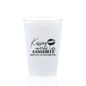 Celebrate the end of an era with a cheeky divorce cup! Featuring a fun kiss mouth graphic, this cup will be a hit at a party celebrating your divorce. 