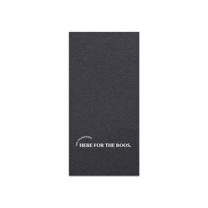 Add some personal flair to your fright night festivities with these personalized napkins! Featuring a playful ghost graphic and your family name, these napkins are a ghoulishly great way to make your guests feel right at home.