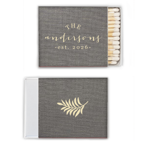 Celebrate a family's legacy with the Script Family Name and Established Year Match. The family name is charmingly scripted, while the foundation year anchors the design. This matchbook embodies joy and the start of a new family era, making it a delightful keepsake.