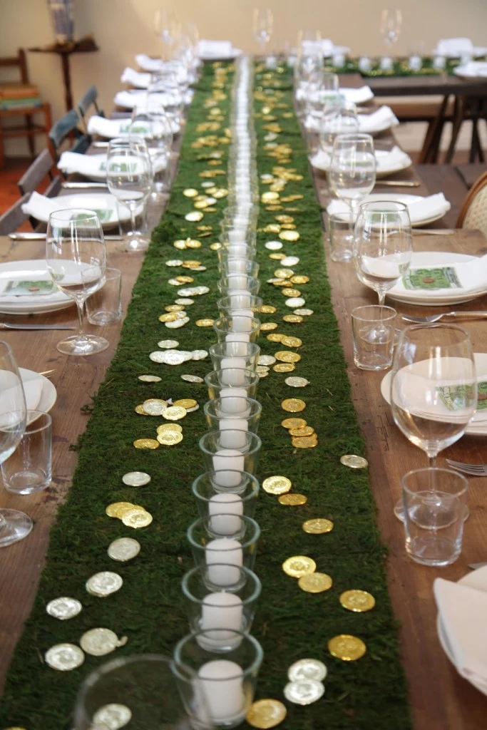 St. Patrick's Day table runner via Apres Fete