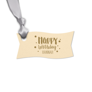 This custom, hand-lettered gift tag is a great giftwrap accessory for any birthday celebration. Featuring high-quality paper stock with a smooth, matte finish, you can further personalize your tag with a custom letterpress ink and ribbon cover. Order now to get it in time for the big day!