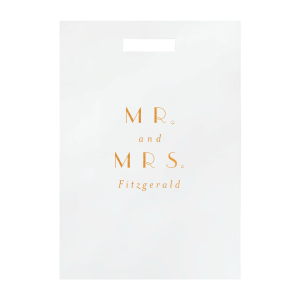 The ever-popular Stardream Crystal White Rectangle Box with Shiny Rose Gold Foil will make your guests swoon. Personalize your party's theme today.