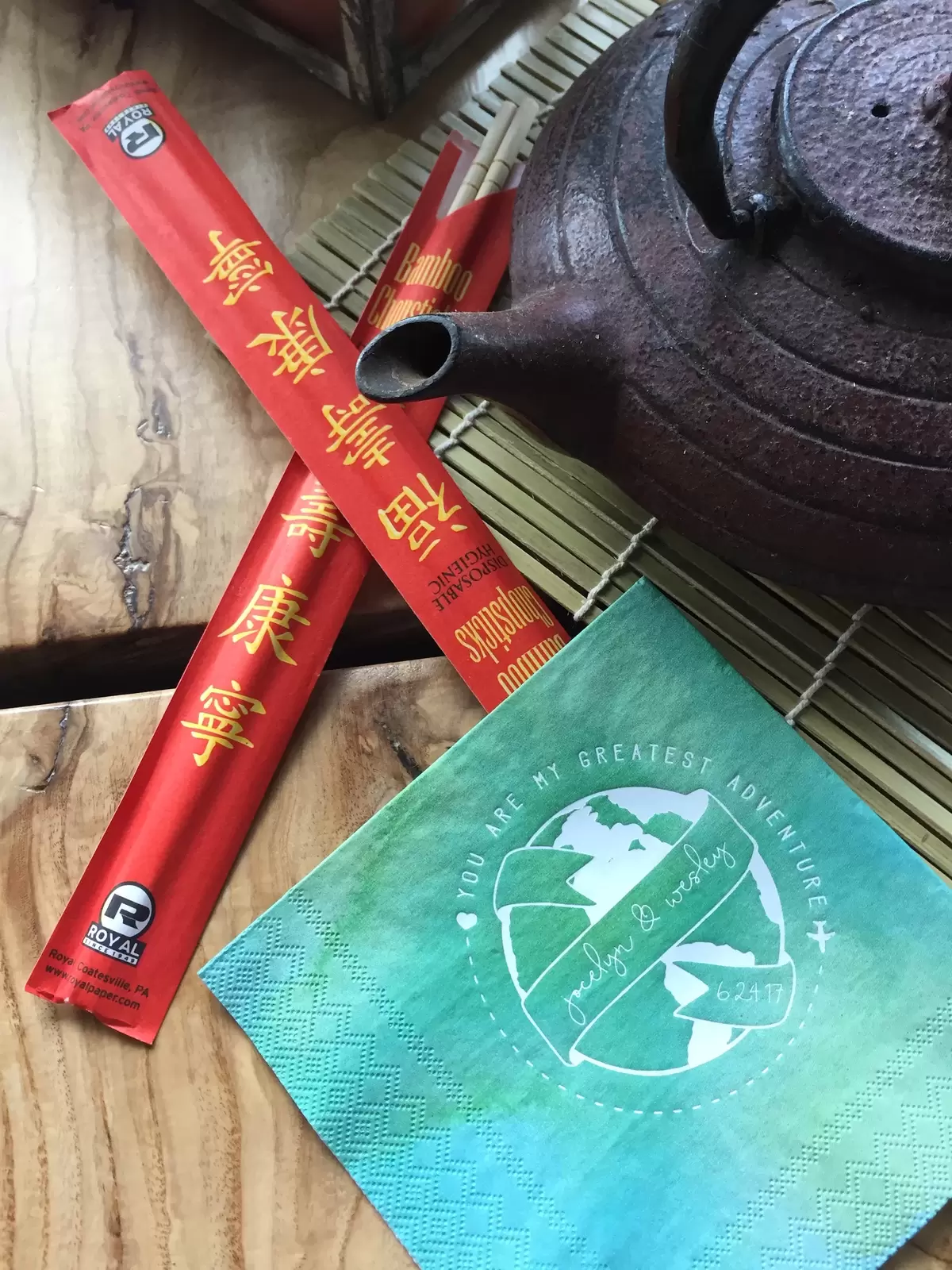 personalized watercolor cocktail napkin