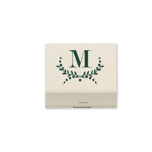 Light up your gatherings with the Artistic Foliage Monogram Matchbook. Each matchbook centers a single-letter monogram adorned by delicate leaves and playful dots, ensuring your initial shines. Perfect for adding a touch of elegance to any event or accessorizing your home bar!