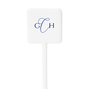 Our custom Rectangle Stir Stick with Shiny Royal Blue Foil can be customized to complement every last detail of your party.