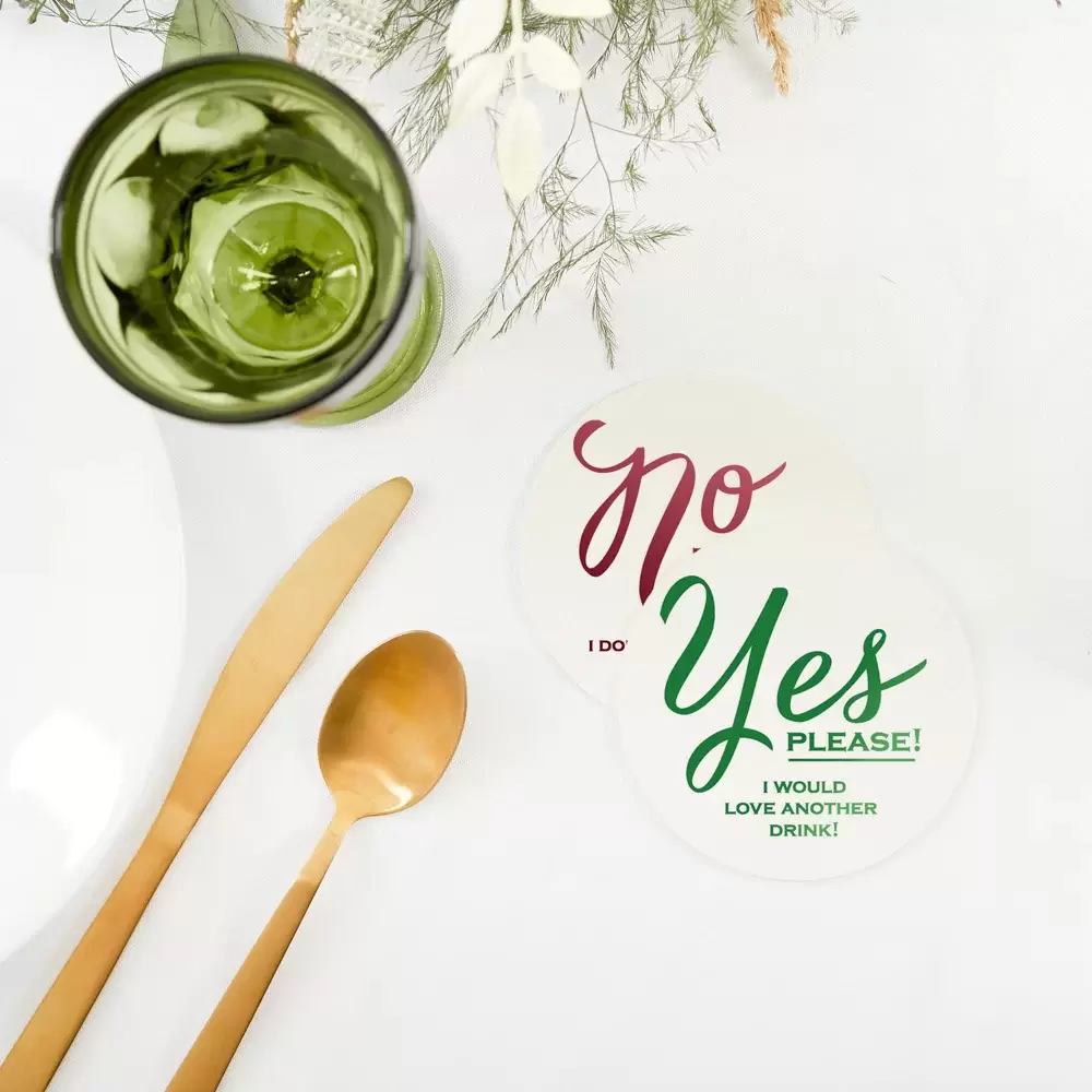 coasters for each table to let staff know when they are ready for assistance and when they are all set