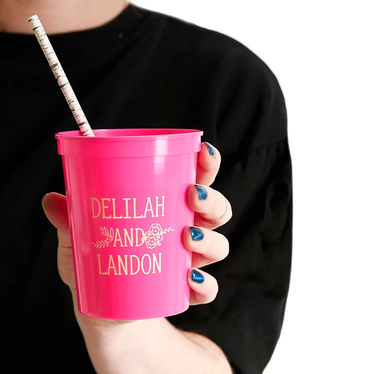 create reusable cups as environmentally conscious wedding accessories and wedding favors