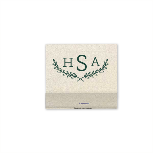 Monogram Leaf Flourish Matchbook