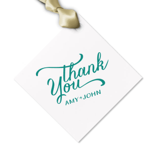 ForYourParty's chic Stardream Navy Large Round Gift Tag with Shiny 18 Kt Gold Foil has a Thank You 3 graphic and is good for use in Wedding, Words, Calligraphy themed parties and will look fabulous with your unique touch. Your guests will agree!