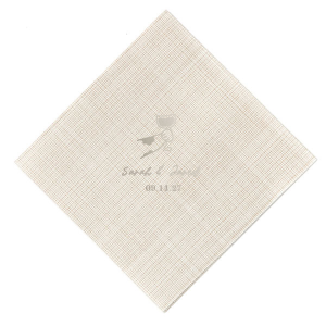 Add a whimsical touch to your wedding celebration with the Toasting Hands Wedding Napkin, showcasing a charming cartoon hand toasting with a glass of wine. Customizable with the couple's names in a sweet script font and the special date in an elegant serif below, this napkin is a perfect blend of fun and sophistication.