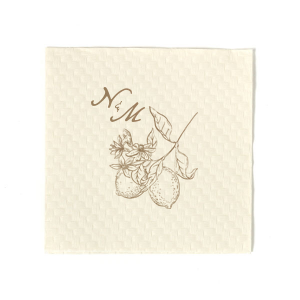 Why don't you choose a unique decoration for your next party? This chic Napkin with your initials written on it and a cute floral design will match perfectly. It will definitely give the vibe that you are looking for. 