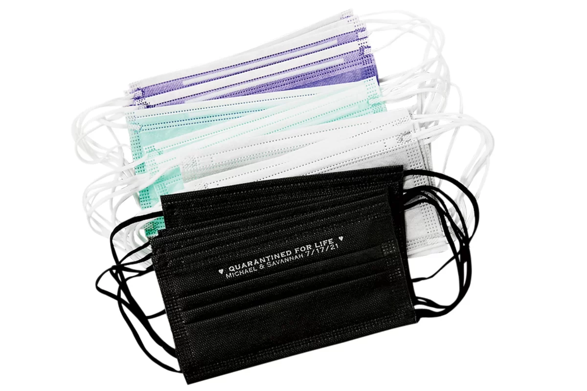 Customized face masks for your wedding