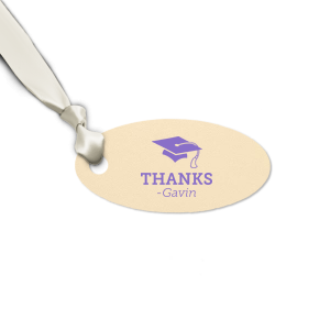 The ever-popular Stardream Copper Round Gift Tag with Matte Ivory Foil has a Cap graphic and is good for use in Graduation themed parties and can be customized to complement every last detail of your party.