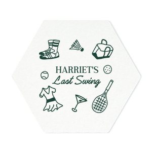 Get outdoors and get partying with the Last Swing Coaster from our Country Club collection. The fun and breezy design is perfect for sporty occasions or summertime events. Customize the text and color to add a personal touch to your party product.