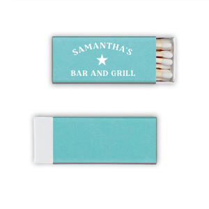 These vintage-inspired My Place Bar And Grill Matches are perfect for adding a retro charm to any home bar or restaurant. The classic design and playful text evoke a nostalgic feeling of simpler times.