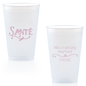 The Santé Cup is good for use in Frames themed parties and will add that special attention to detail that cannot be overlooked.