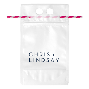 Modern Names Wedding Drink Pouch