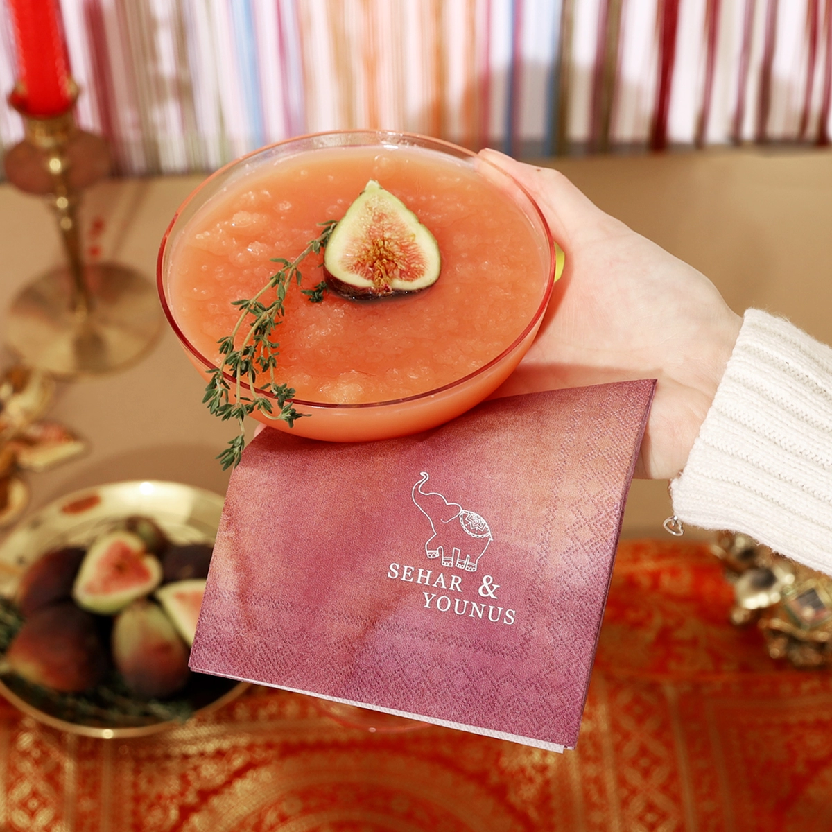 shop the Contemporary Indian collection custom cocktail napkin